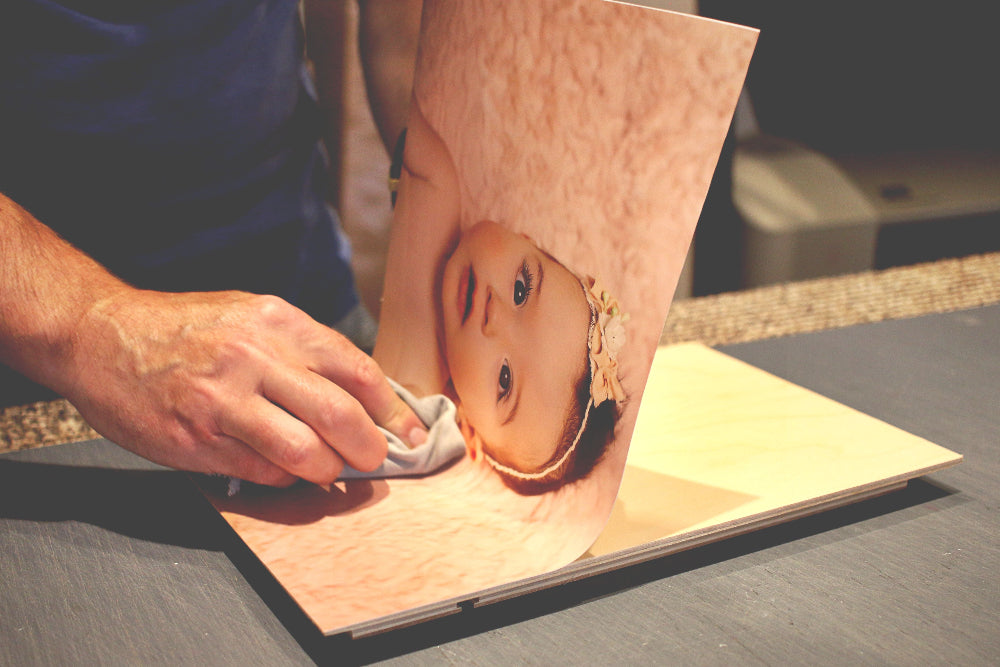 Laminating Wood Photo Block