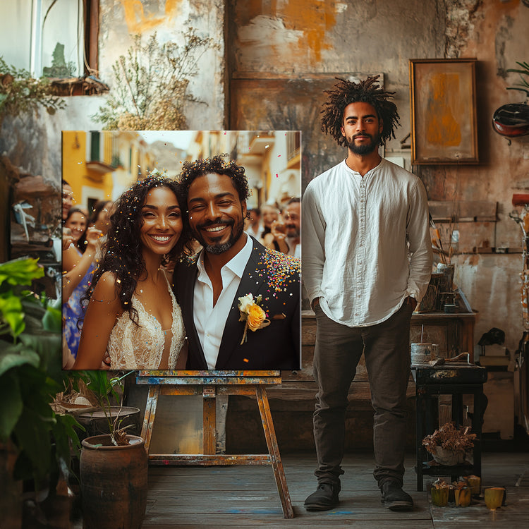 100x100cm square photo on canvas print