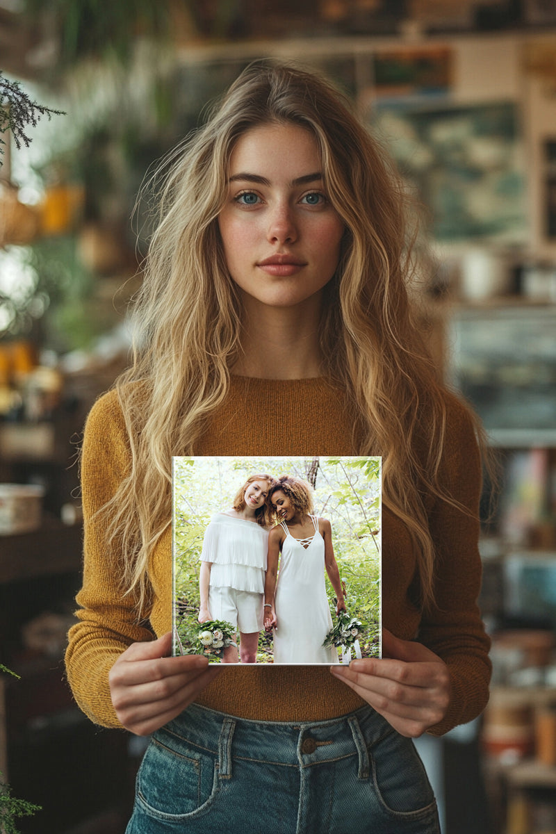 20x20cm square photo on canvas