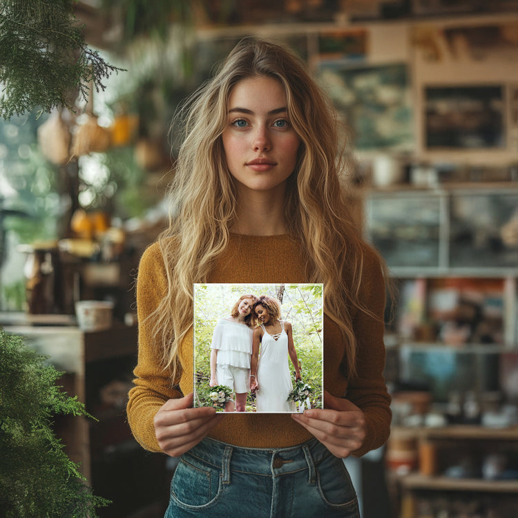 20x20cm square photo on canvas