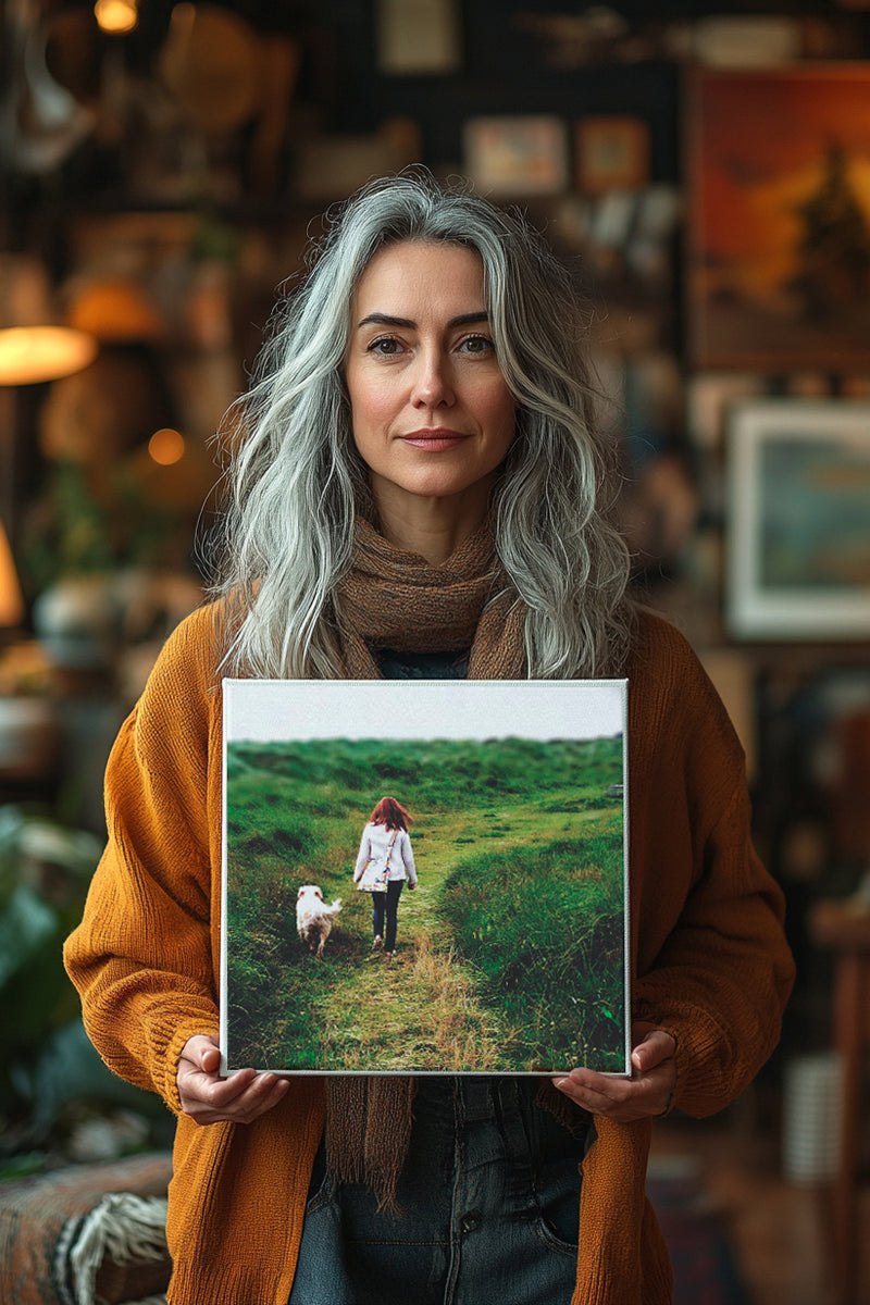 30x30cm square photo on canvas