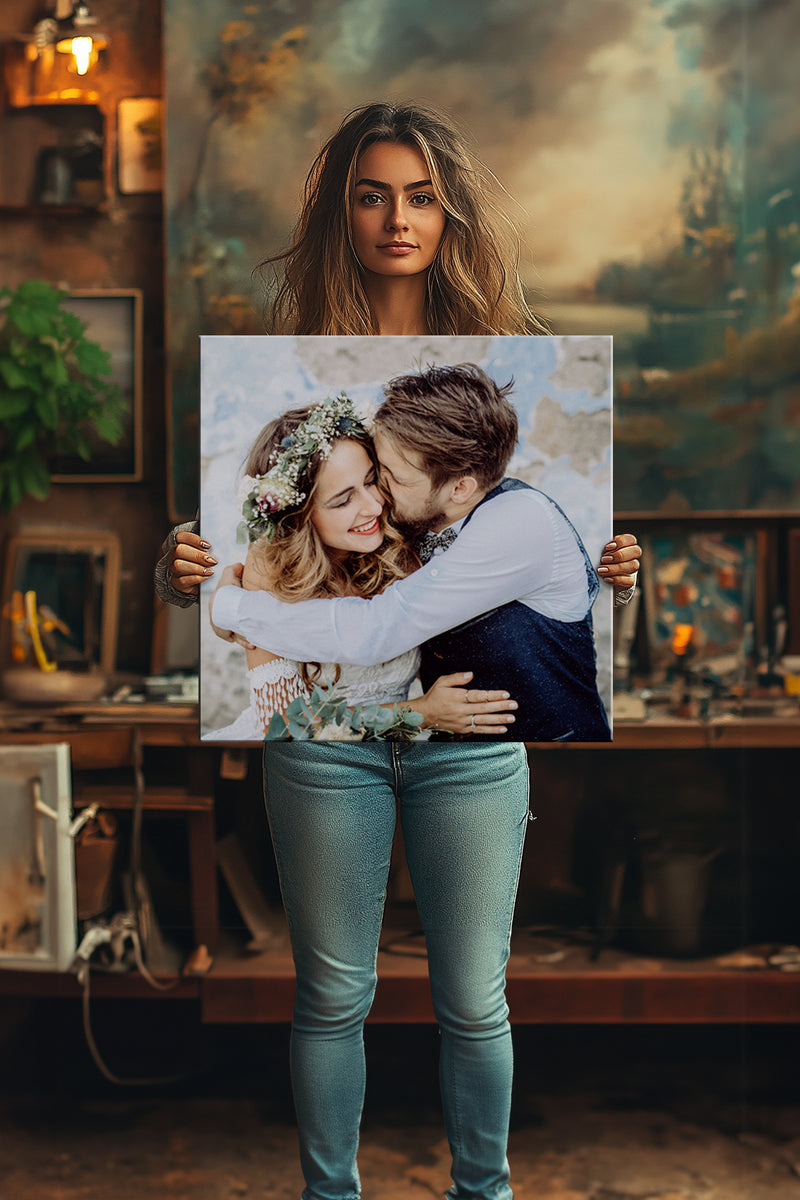 60x60cm square phtoo on canvas