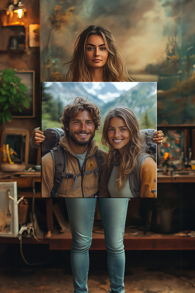 70x70cm square photo on canvas