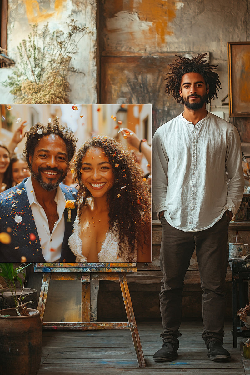 90x90cm square photo on canvas print