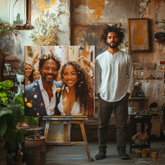 90x90cm square photo on canvas print