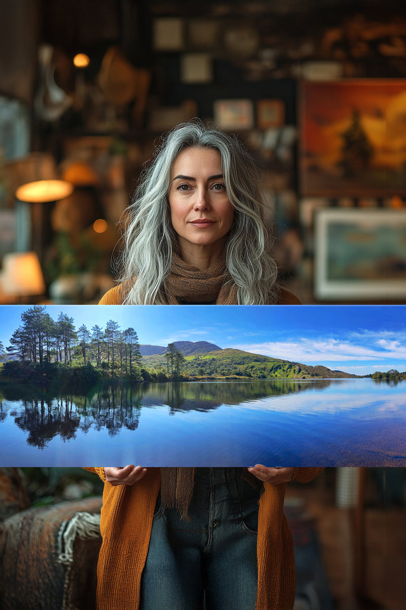 90x30cm panoramic photo on canvas